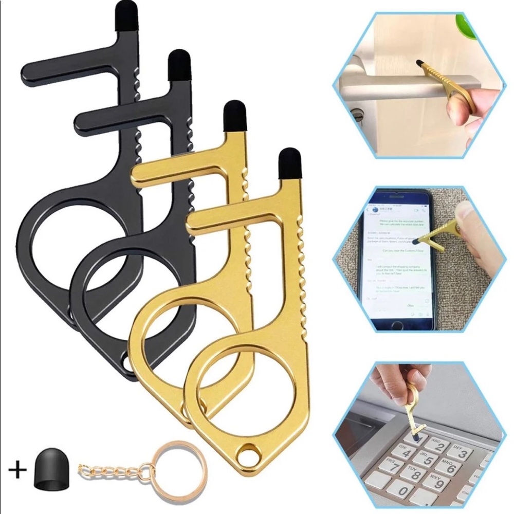 No touch door opener 4 pk keychain